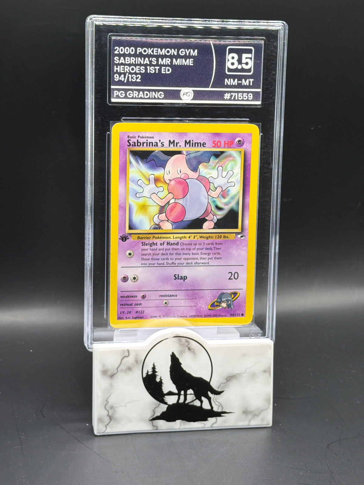 2000 Pokémon Gym Leaders Sabrina's Mr Mime 1st edition graded 8.5