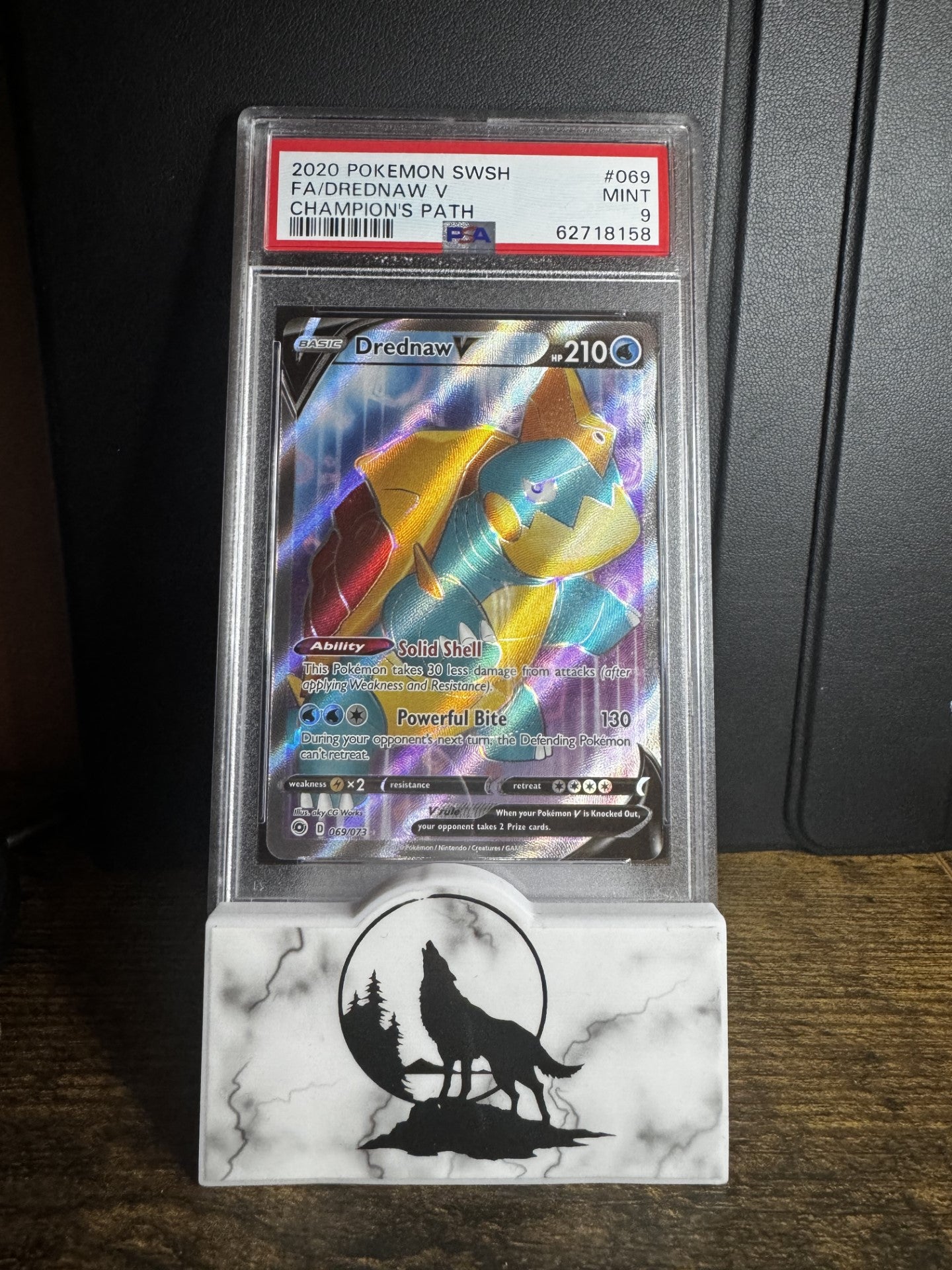 PSA Graded 9 MINT Pokémon card 069/073 Drednaw V