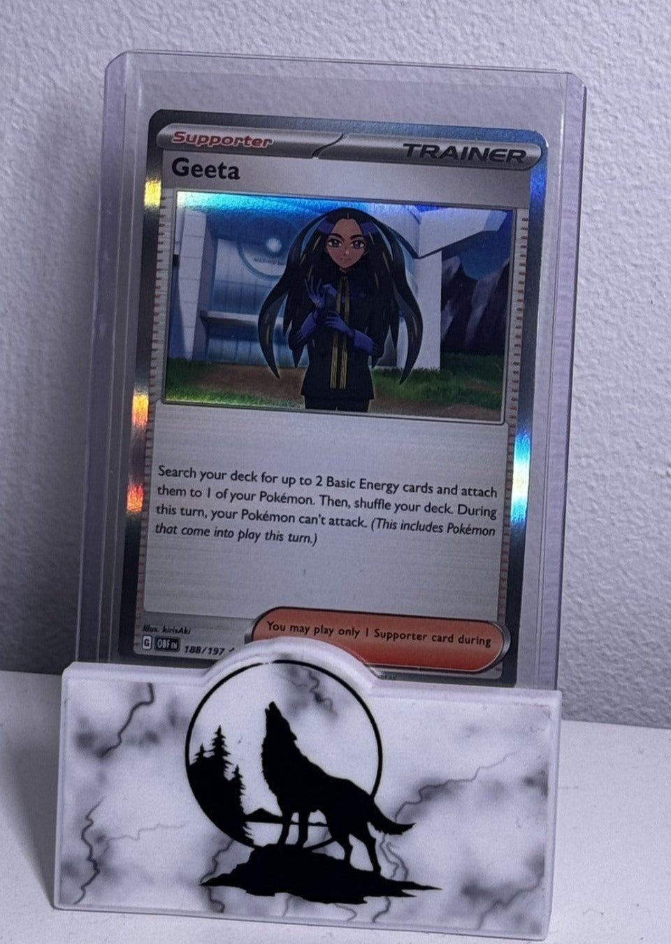Holo Rare Trainer card Geeta