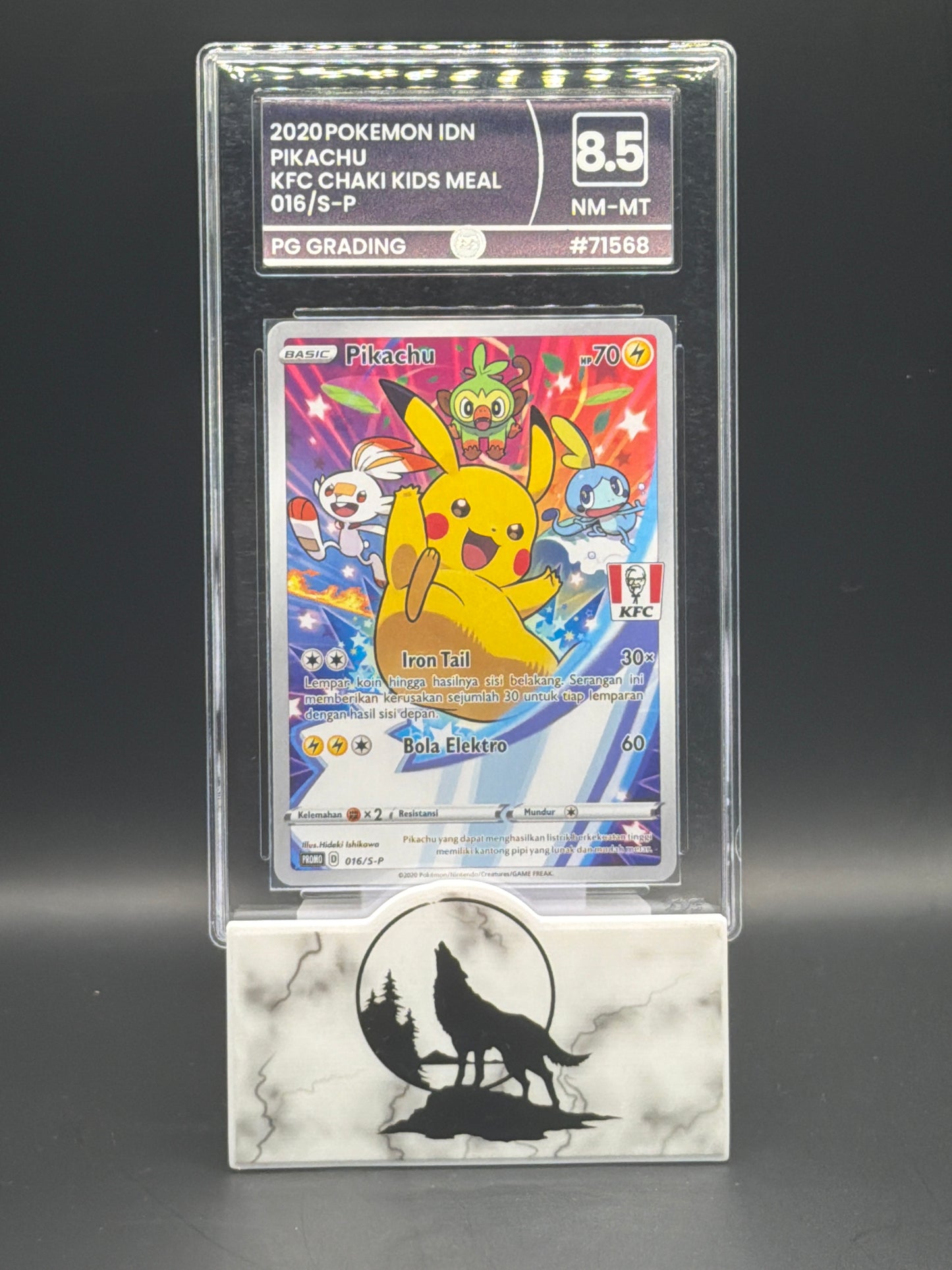2020 Indonesian KFC Pikachu promo graded 8.5
