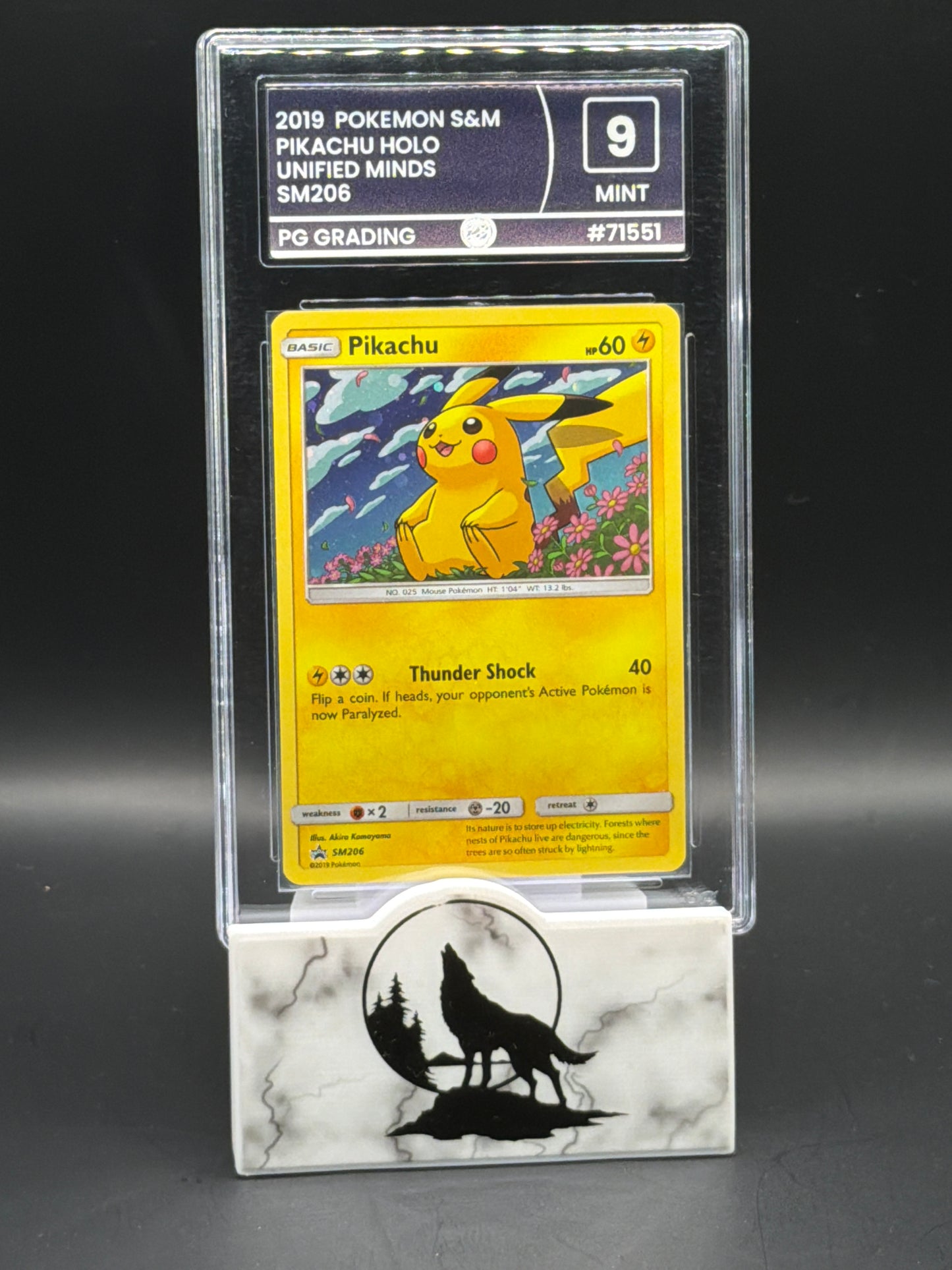 2019 Pokemon Black Star Promo Pikachu Sun & Moon Series graded 9