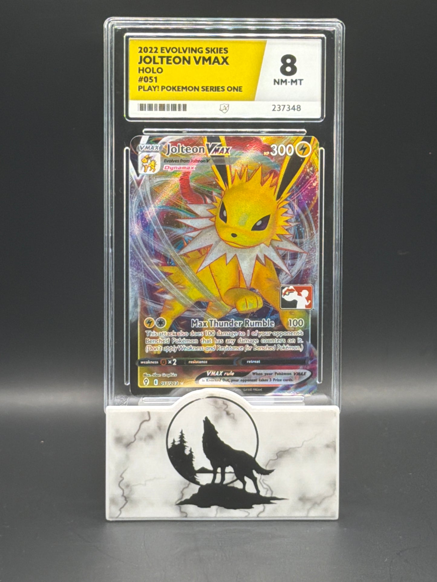 2022 Evolving skies Jolteon VMAX prize pack series 1 graded 8
