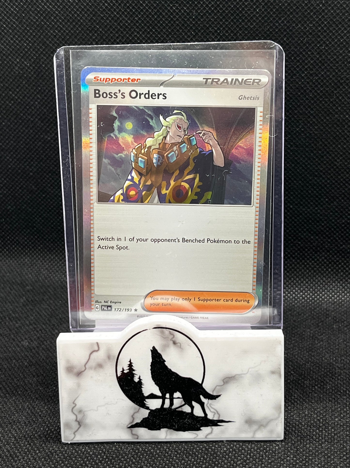 2023 Holo Rare Boss’s Orders (Trainer Card) from Paldea Evolved series