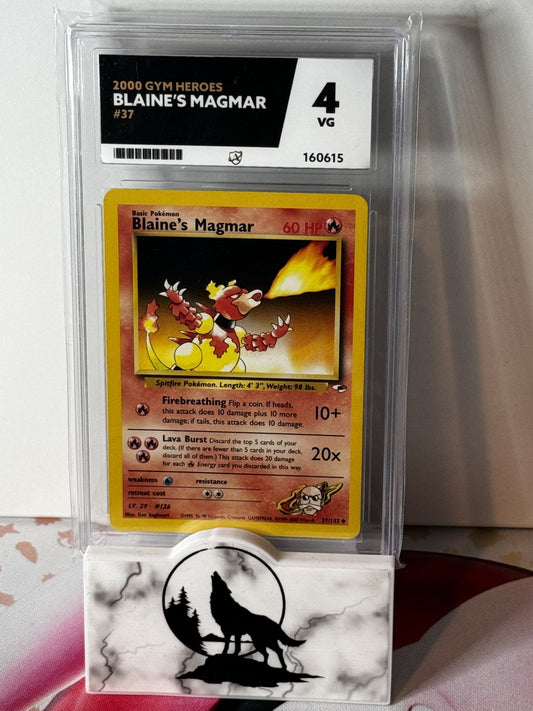 ACE Graded 4 VERY GOOD 2000 Gym Heroes Blaine's Magmar